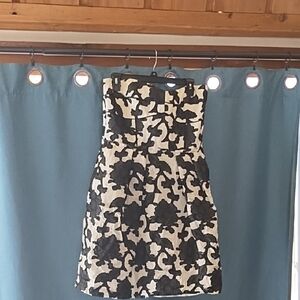 Cynthia Steffe Strapless Black and White Dress